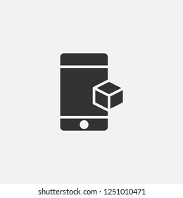 Augmented reality icon illustration,vector phone sign symbol