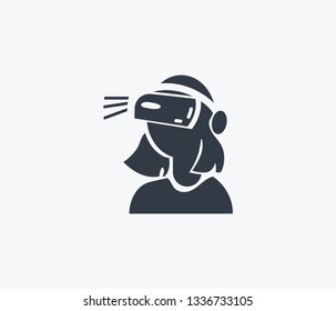 Augmented reality icon isolated on clean background. Augmented reality icon concept drawing icon in modern style. Vector illustration for your web mobile logo app UI design.