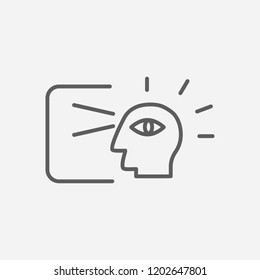 Augmented reality icon line symbol. Isolated vector illustration of  icon sign concept for your web site mobile app logo UI design.