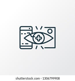 Augmented reality icon line symbol. Premium quality isolated eyesight element in trendy style.