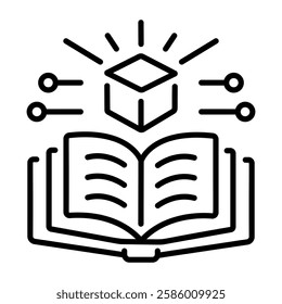 Augmented reality icon in linear style 