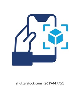 Augmented Reality Icon Mixed Vector Illustration
