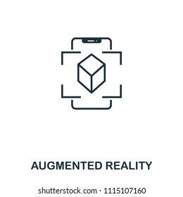Augmented Reality icon. Mobile app, printing, web site icon. Simple element sing. Monochrome Augmented Reality icon illustration.