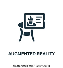Augmented Reality icon. Monochrome simple Smart Technology icon for templates, web design and infographics