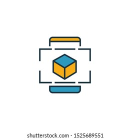 Augmented Reality icon. Outline filled creative elemet from visual device icons collection. Premium augmented reality icon for ui, ux, apps, software and infographics.