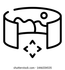 Augmented reality icon. Outline augmented reality vector icon for web design isolated on white background