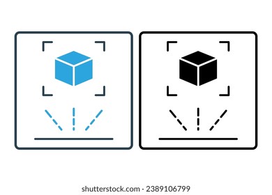 augmented reality icon. icon related to 3d, artificial intelligence. solid icon style. simple vector design editable