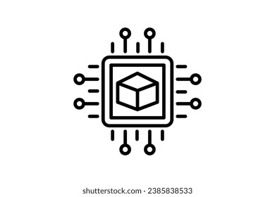 augmented reality icon. icon related to device, artificial intelligence. line icon style. simple vector design editable