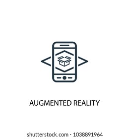 Augmented reality icon. Simple element illustration. Augmented reality concept symbol design from Augmented reality collection. Can be used for web and mobile.