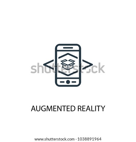 Augmented reality icon. Simple element illustration. Augmented reality concept symbol design from Augmented reality collection. Can be used for web and mobile. Stockfoto © 