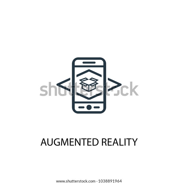 Augmented reality icon. Simple\
element illustration. Augmented reality concept symbol design from\
Augmented reality collection. Can be used for web and\
mobile.