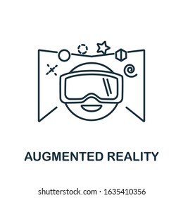 Augmented Reality icon. Simple line element Augmented Reality symbol for templates, web design and infographics