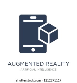 Augmented reality icon. Trendy flat vector Augmented reality icon on white background from Artificial Intelligence, Future Technology collection, vector illustration