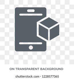 Augmented reality icon. Trendy flat vector Augmented reality icon on transparent background from Artificial Intelligence, Future Technology collection. 