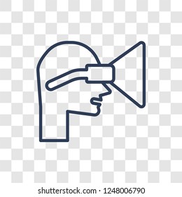 Augmented reality icon. Trendy linear Augmented reality logo concept on transparent background from Artificial Intellegence and Future Technology collection