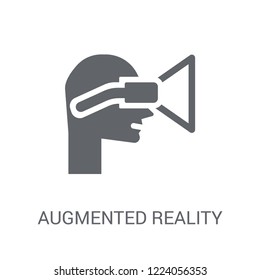 Augmented reality icon. Trendy Augmented reality logo concept on white background from Artificial Intelligence collection. Suitable for use on web apps, mobile apps and print media.