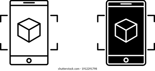 Icono de realidad aumentada , ilustración vectorial