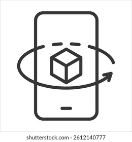 Augmented Reality Icon Vector Illustration Outline
