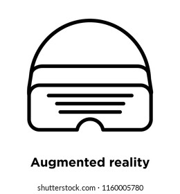 Augmented reality icon vector isolated on white background, Augmented reality transparent sign , line or linear sign, element design in outline style