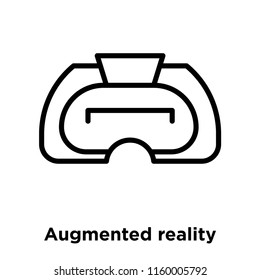 Augmented reality icon vector isolated on white background, Augmented reality transparent sign , line or linear sign, element design in outline style
