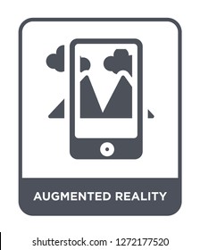augmented reality icon vector on white background, augmented reality trendy filled icons from Future technology collection, augmented reality simple element illustration