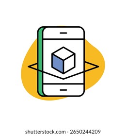 Realidade aumentada Ícone vetor ilustração de stock