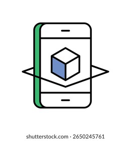 Realidade aumentada Ícone vetor ilustração de stock
