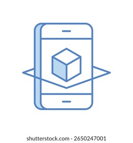 Realidade aumentada Ícone vetor ilustração de stock