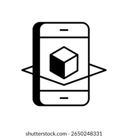 Realidade aumentada Ícone vetor ilustração de stock