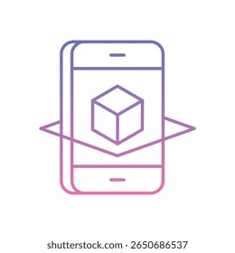 Realidade aumentada Ícone vetor ilustração de stock
