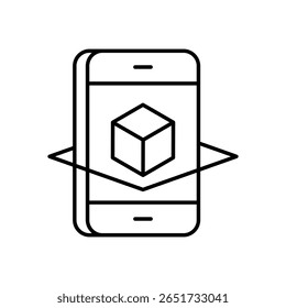 Realidade aumentada Ícone vetor ilustração de stock