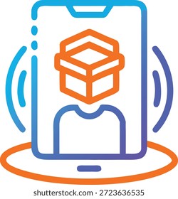 Conjunto de iconos de realidad aumentada para Tecnología AR, superposición virtual, dispositivos inteligentes, experiencia interactiva y futuro diseño digital