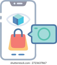 Conjunto de iconos de realidad aumentada para Tecnología AR, superposición virtual, dispositivos inteligentes, experiencia interactiva y futuro diseño digital