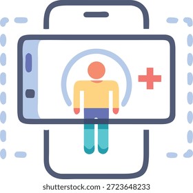 Conjunto de iconos de realidad aumentada para Tecnología AR, superposición virtual, dispositivos inteligentes, experiencia interactiva y futuro diseño digital