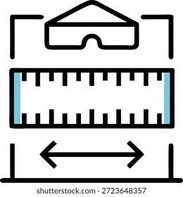 Symbole für erweiterte Realität für AR-Technologie, virtuelles Overlay, intelligente Geräte, interaktive Erfahrung und zukünftiges digitales Design