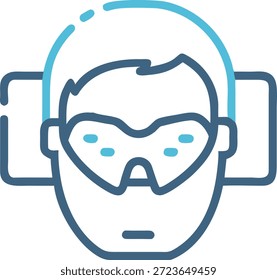 Conjunto de iconos de realidad aumentada para Tecnología AR, superposición virtual, dispositivos inteligentes, experiencia interactiva y futuro diseño digital