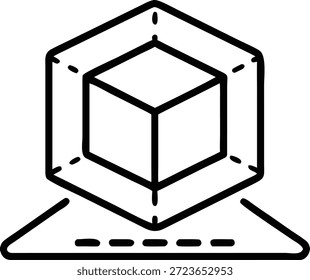 Conjunto de iconos de realidad aumentada para Tecnología AR, superposición virtual, dispositivos inteligentes, experiencia interactiva y futuro diseño digital
