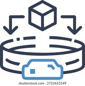 Conjunto de iconos de realidad aumentada para Tecnología AR, superposición virtual, dispositivos inteligentes, experiencia interactiva y futuro diseño digital