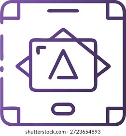 Augmented Reality Icons Set for AR Technology, Virtual Overlay, Smart Devices, Interactive Experience and Future Digital Design