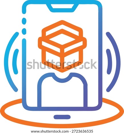 Augmented Reality Icons Set for AR Technology, Virtual Overlay, Smart Devices, Interactive Experience and Future Digital Design