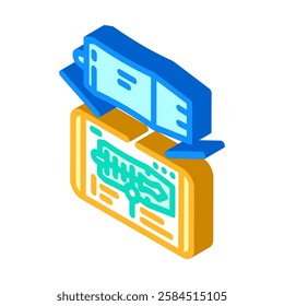 augmented reality industry industry 5 isometric icon vector. augmented reality industry industry 5 sign. isolated symbol illustration