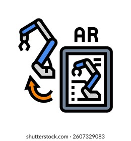 augmented reality industry color icon vector. augmented reality industry sign. isolated symbol illustration