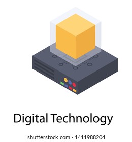 
Augmented reality isometric icon design 
