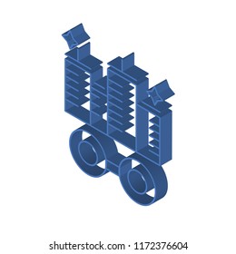 Augmented reality isometric left top view 3D icon