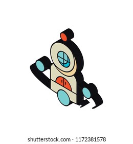 Augmented reality isometric left top view 3D icon