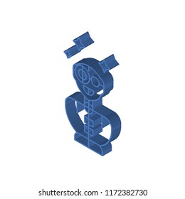Augmented reality isometric left top view 3D icon