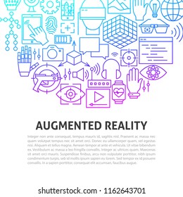 Augmented Reality Line Concept. Vector Illustration of Outline Template.