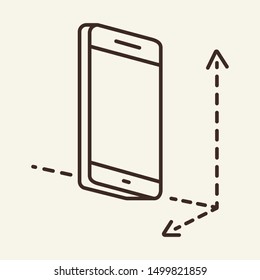 Augmented reality line icon. Smartphone, device, dimension. Virtual reality concept. Can be used for topics like technology, simulation, software