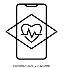 Augmented Reality Line Icon Vector Illustration