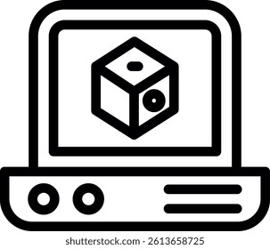 Augmented Reality Line Vector Icon Design